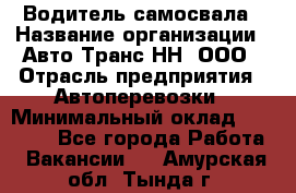 Водитель самосвала › Название организации ­ Авто-Транс НН, ООО › Отрасль предприятия ­ Автоперевозки › Минимальный оклад ­ 70 000 - Все города Работа » Вакансии   . Амурская обл.,Тында г.